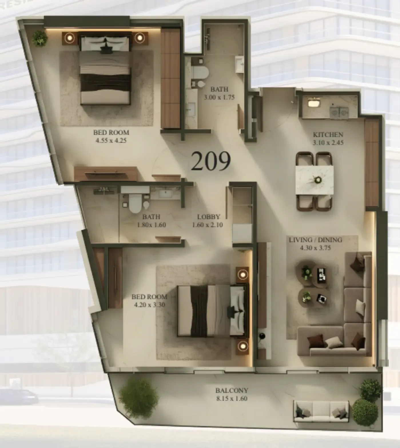 Deniz Properties 09 Life Residences floor plan