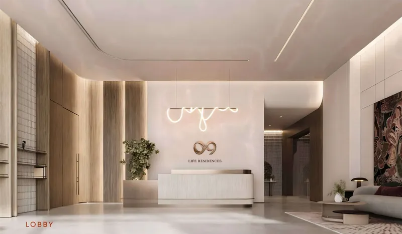 Lobby at 09 Life Residences in Dubai Land Residence Complex Dubai