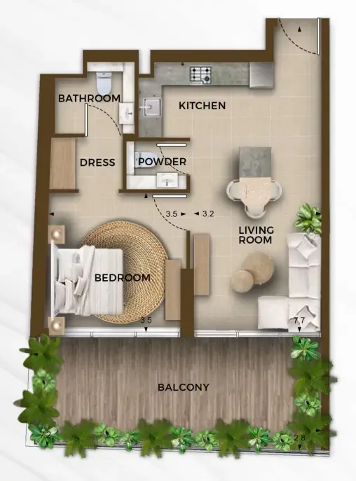 Kamdar Developments 105 Residences by Kamdar floor plan