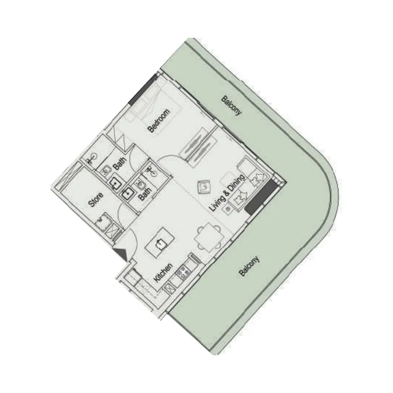 Iman Developers 15 Cascade Featured by Versace Ceramics floor plan