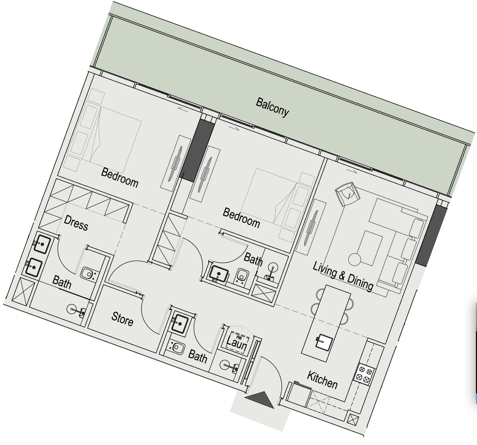 Iman Developers 15 Cascade Featured by Versace Ceramics floor plan