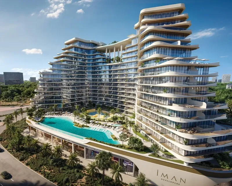 Exterior at 15 Cascade Featured by Versace Ceramics in Dubai Motor City