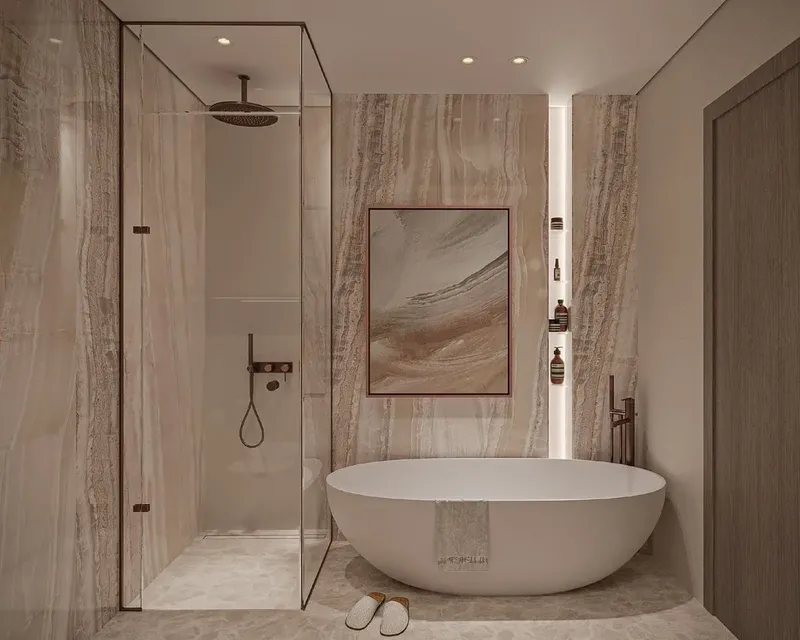 Interior at 15 Cascade Featured by Versace Ceramics in Dubai Motor City