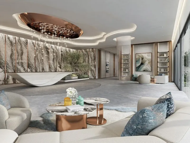 Lobby at 15 Cascade Featured by Versace Ceramics in Dubai Motor City
