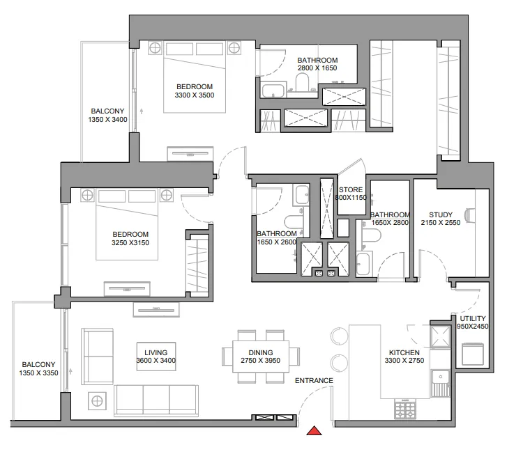 Sobha 310 Riverside Crescent floor plan