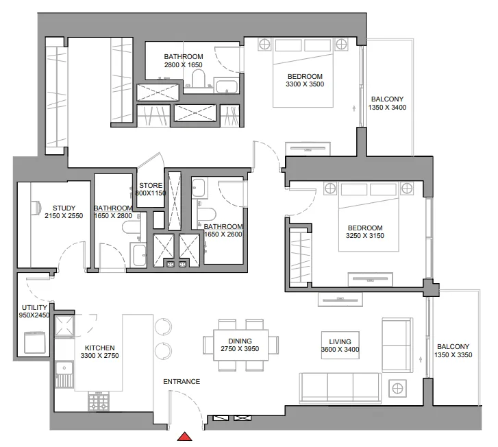 Sobha 310 Riverside Crescent floor plan