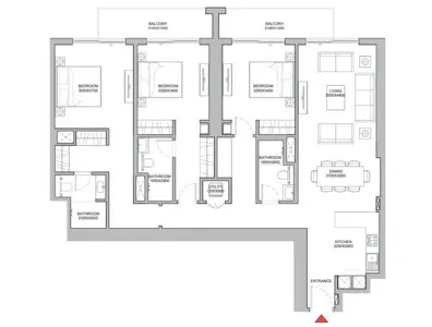 Sobha 320 Riverside Crescent floor plan