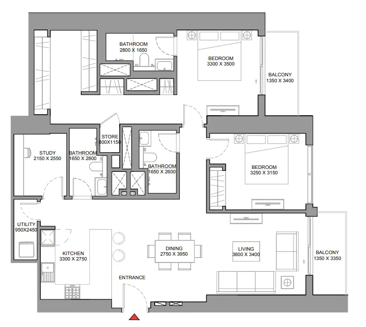 Sobha 360 Riverside Crescent floor plan