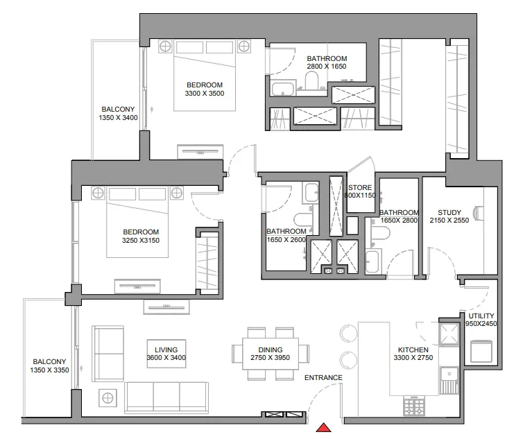 Sobha 360 Riverside Crescent floor plan