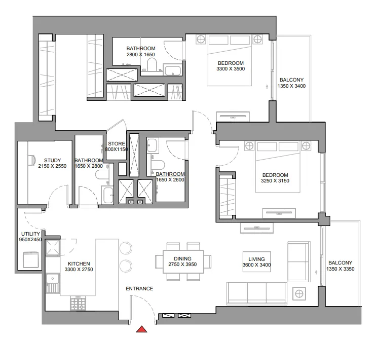 Sobha 360 Riverside Crescent floor plan