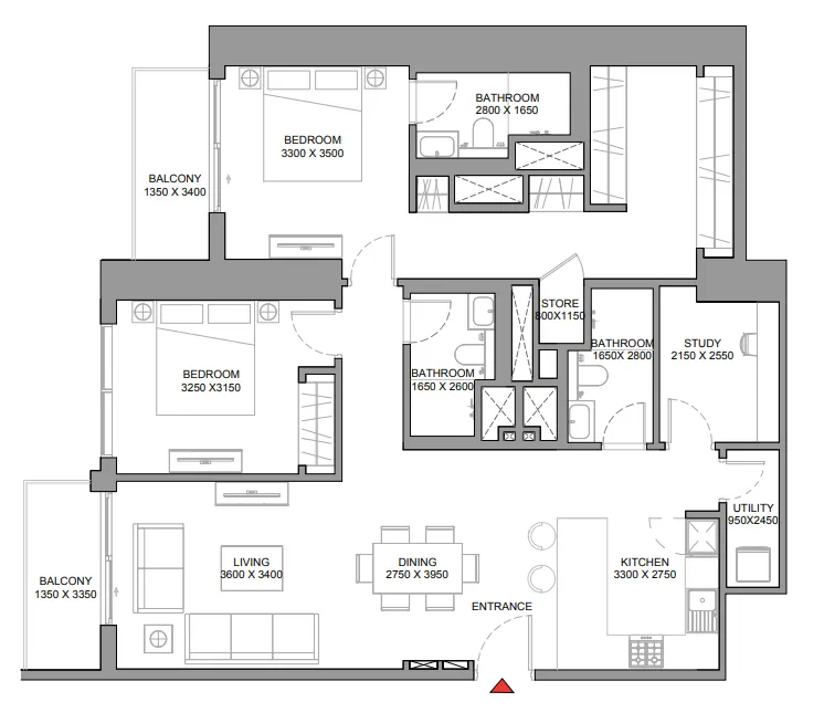 Sobha 360 Riverside Crescent floor plan