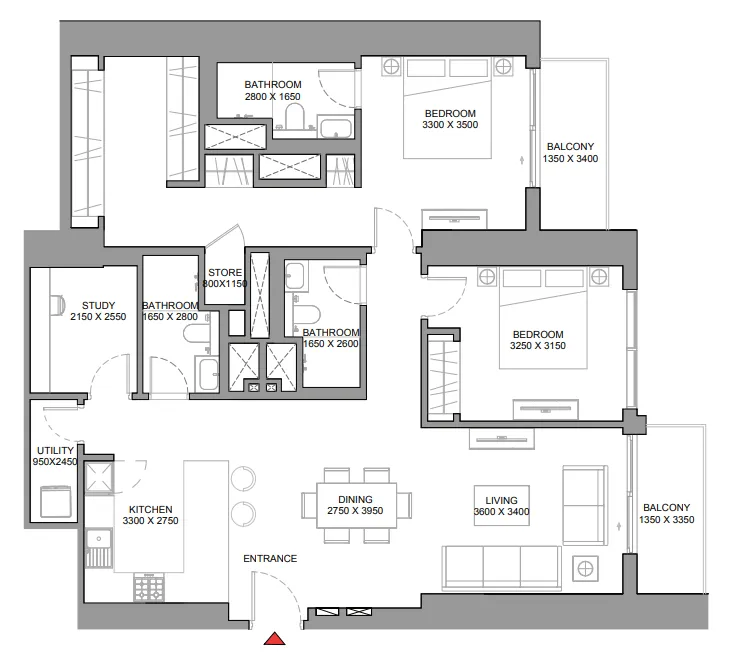 Sobha 360 Riverside Crescent floor plan