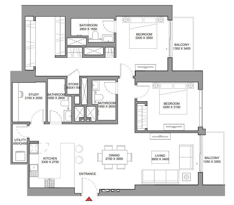 Sobha 360 Riverside Crescent floor plan