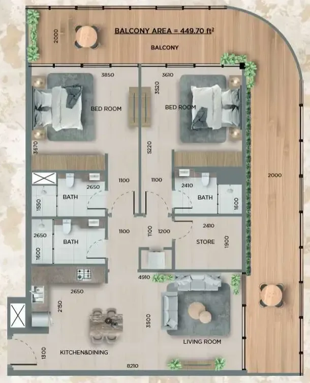 Tabeer Real Estate Development LLC 368 Park Ln. floor plan