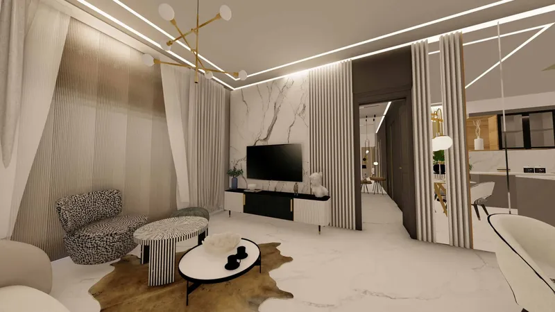 Interior at 48 Parkside in Arjan Dubai