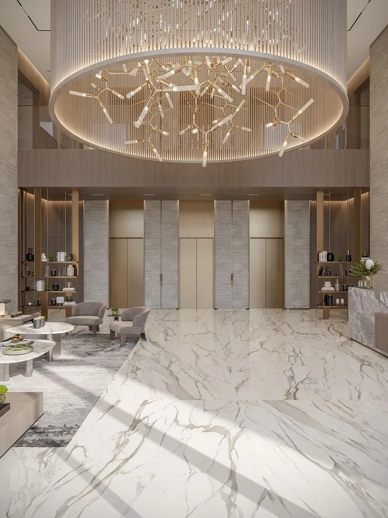 Lobby at 48 Parkside in Arjan Dubai
