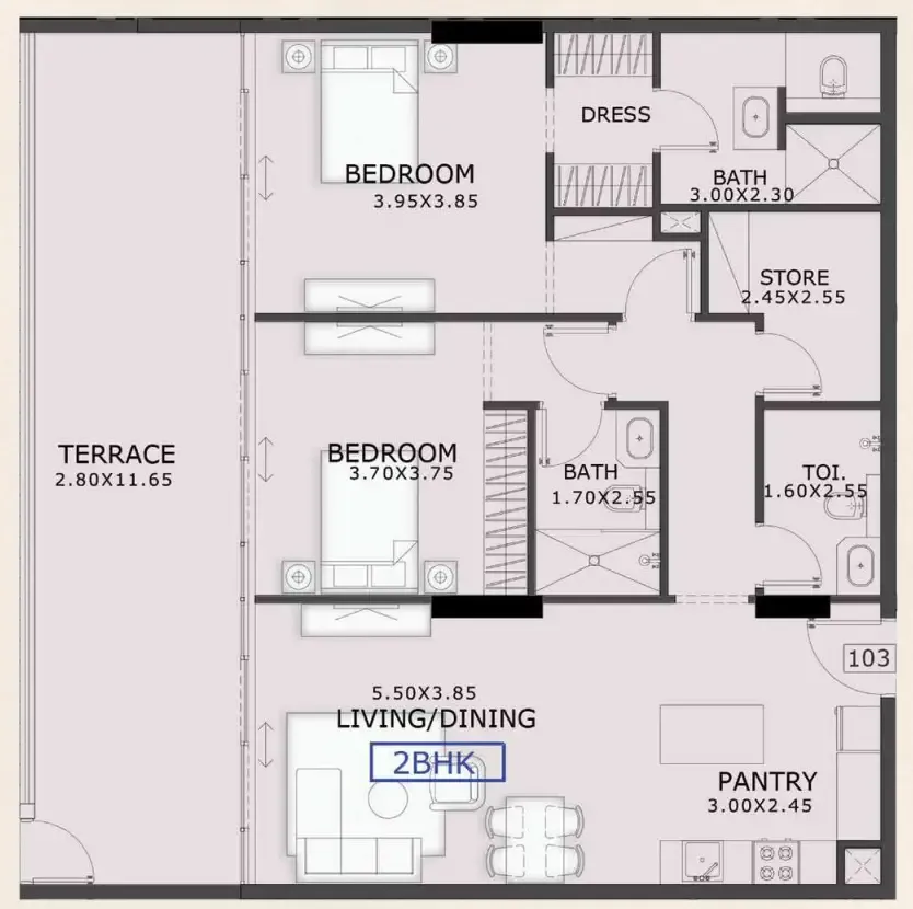 Tabeer Real Estate Development LLC 99 Parkplace floor plan