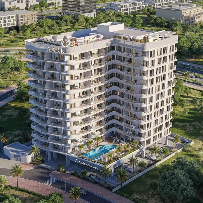 Exterior at Aark Terraces in Dubailand Residence Complex Dubai