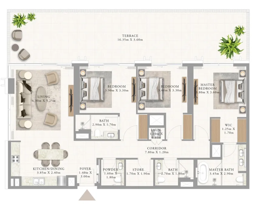 Emaar Address Residences Al Marjan Island floor plan