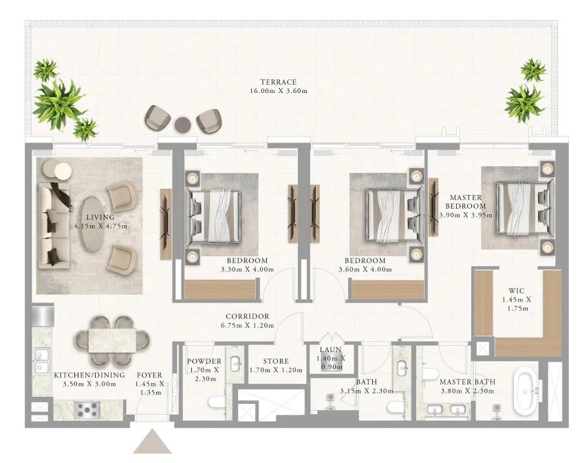 Emaar Address Residences Al Marjan Island floor plan