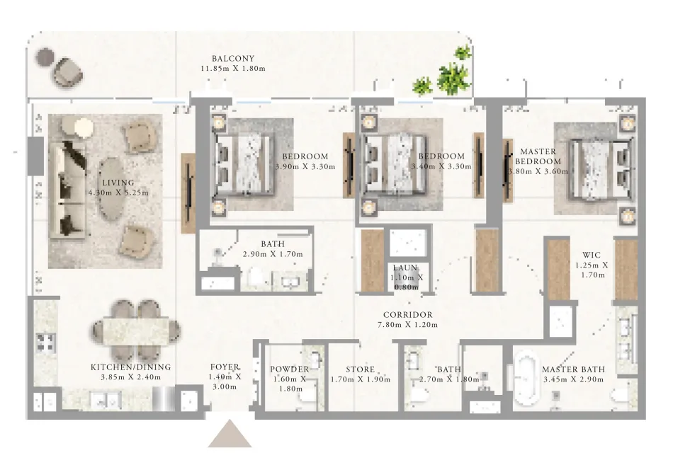Emaar Address Residences Al Marjan Island floor plan