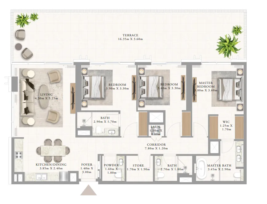 Emaar Address Residences Al Marjan Island floor plan