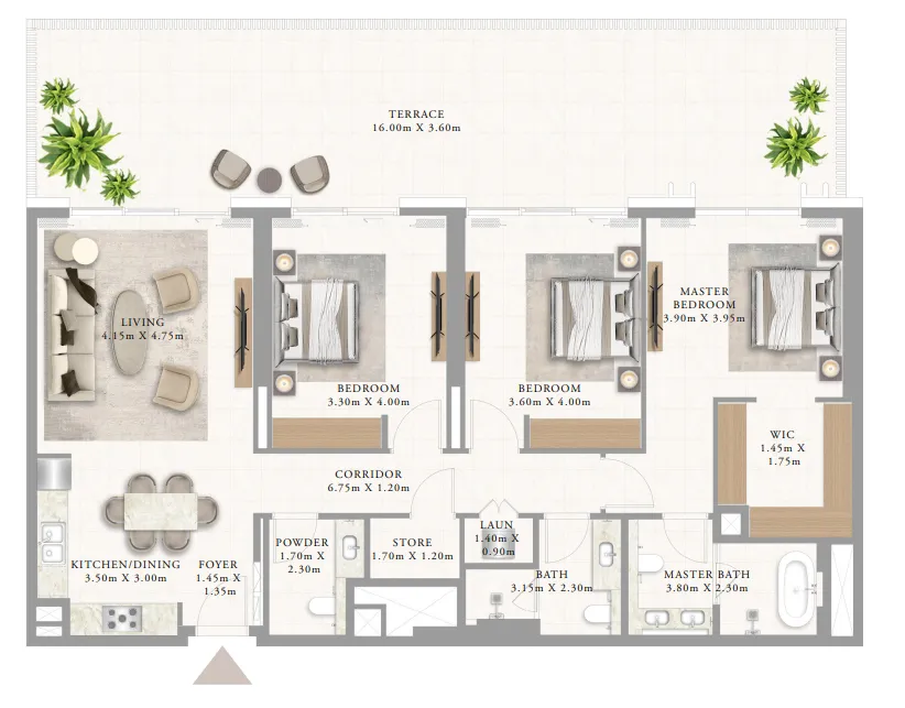 Emaar Address Residences Al Marjan Island floor plan
