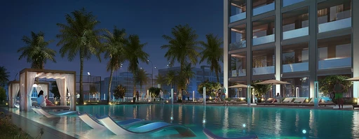 Adults' & Kids' Swimming Pools amenity image at Binghatti Vintage