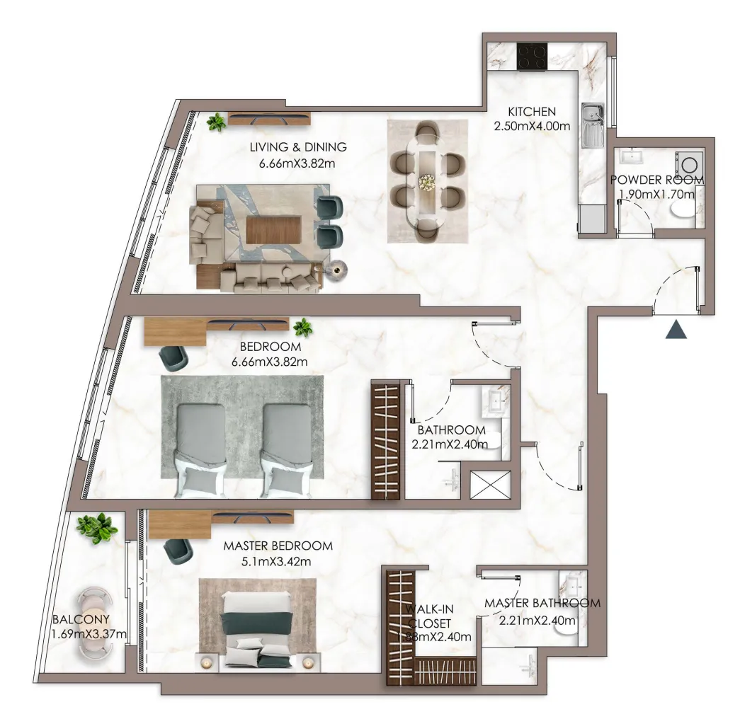 GJ Properties Ajman Pearl Tower floor plan