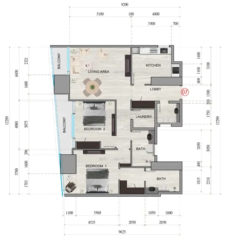 Tiger Group Al Ghaf Tower floor plan