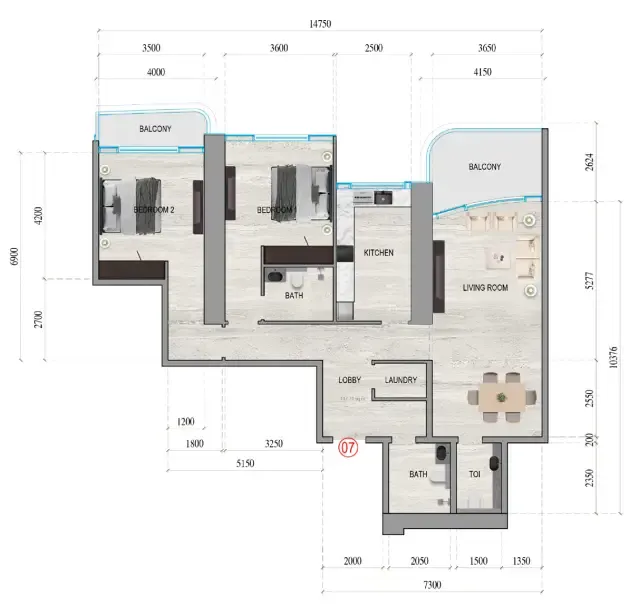 Tiger Group Al Ghaf Tower floor plan