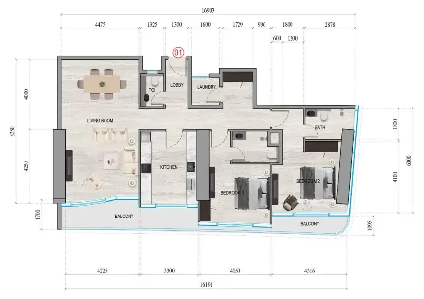 Tiger Group Al Ghaf Tower floor plan