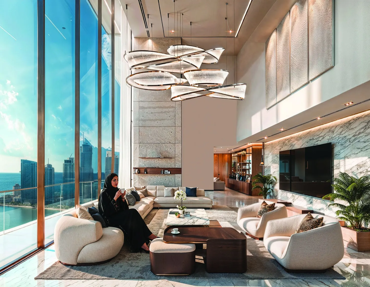 Interior at Al Ghaf Tower in Al Khan 2 Sharjah