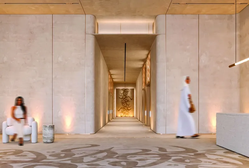 Lobby at Al Ghaf Tower in Al Khan 2 Sharjah