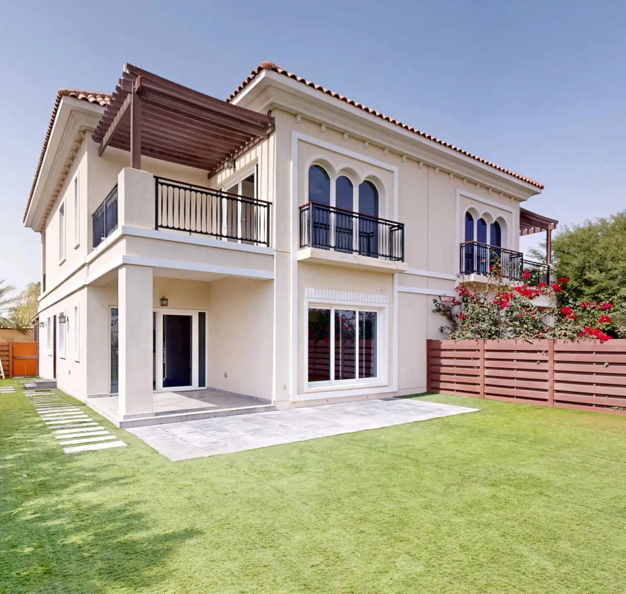 Exterior at Al Habtoor Polo Resort Villas in Dubai Land Dubai