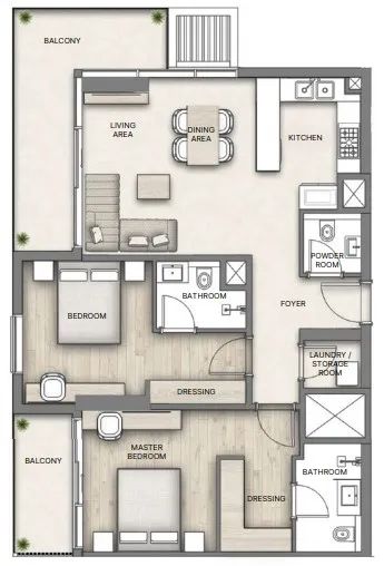 Al Hamra Al Hamra Greens floor plan