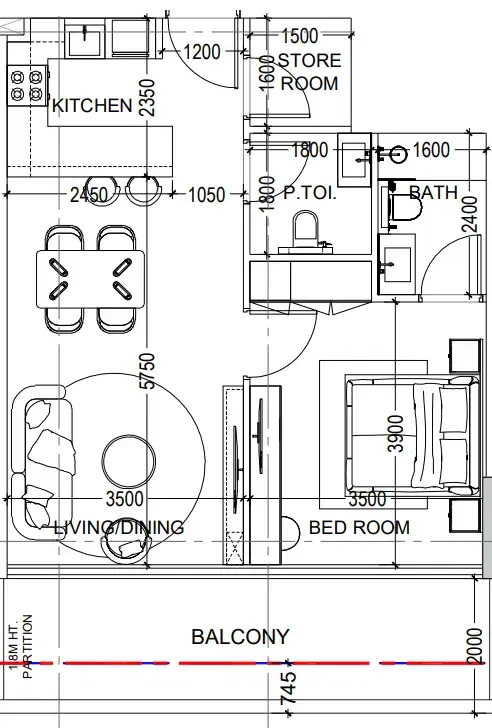 Dugasta Al Haseen Residences 6 floor plan