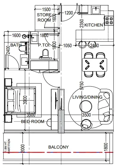 Dugasta Al Haseen Residences 6 floor plan