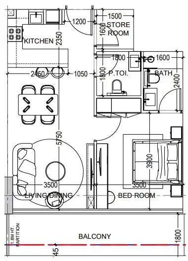 Dugasta Al Haseen Residences 6 floor plan