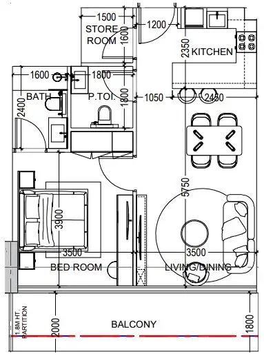 Dugasta Al Haseen Residences 6 floor plan
