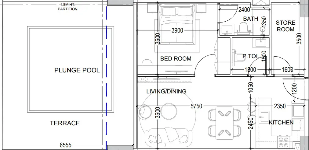 Dugasta Al Haseen Residences 6 floor plan