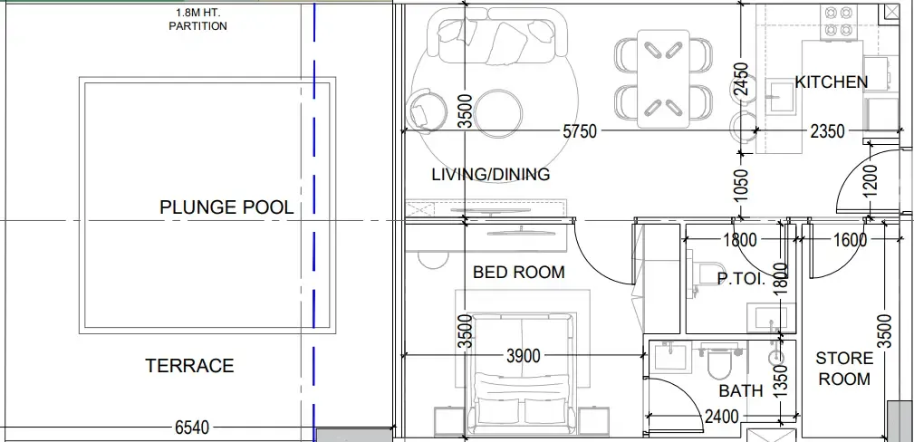 Dugasta Al Haseen Residences 6 floor plan