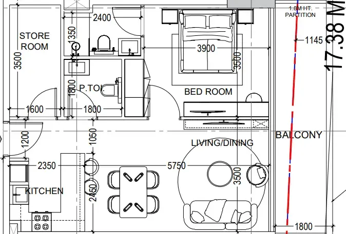Dugasta Al Haseen Residences 6 floor plan