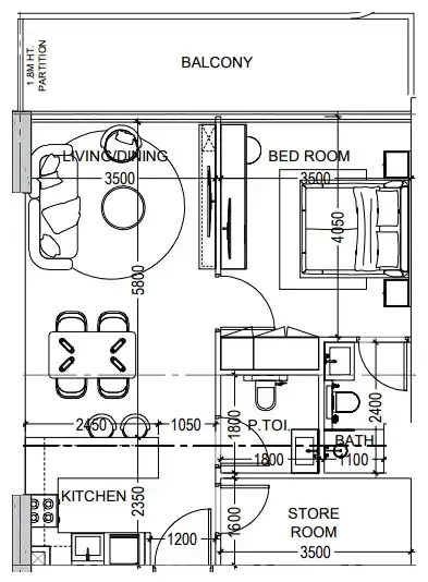 Dugasta Al Haseen Residences 6 floor plan