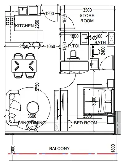 Dugasta Al Haseen Residences 6 floor plan