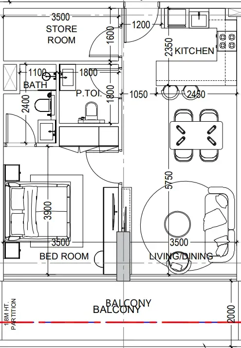 Dugasta Al Haseen Residences 6 floor plan