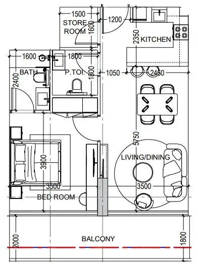 Dugasta Al Haseen Residences 6 floor plan