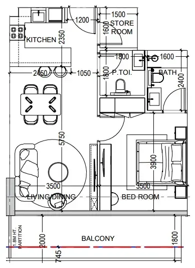 Dugasta Al Haseen Residences 6 floor plan
