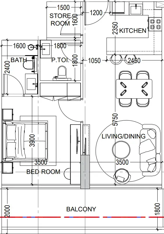 Dugasta Al Haseen Residences 6 floor plan