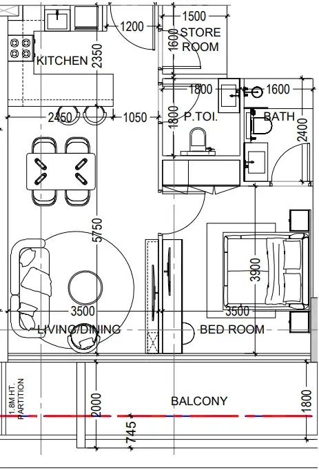Dugasta Al Haseen Residences 6 floor plan